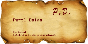 Pertl Dalma névjegykártya